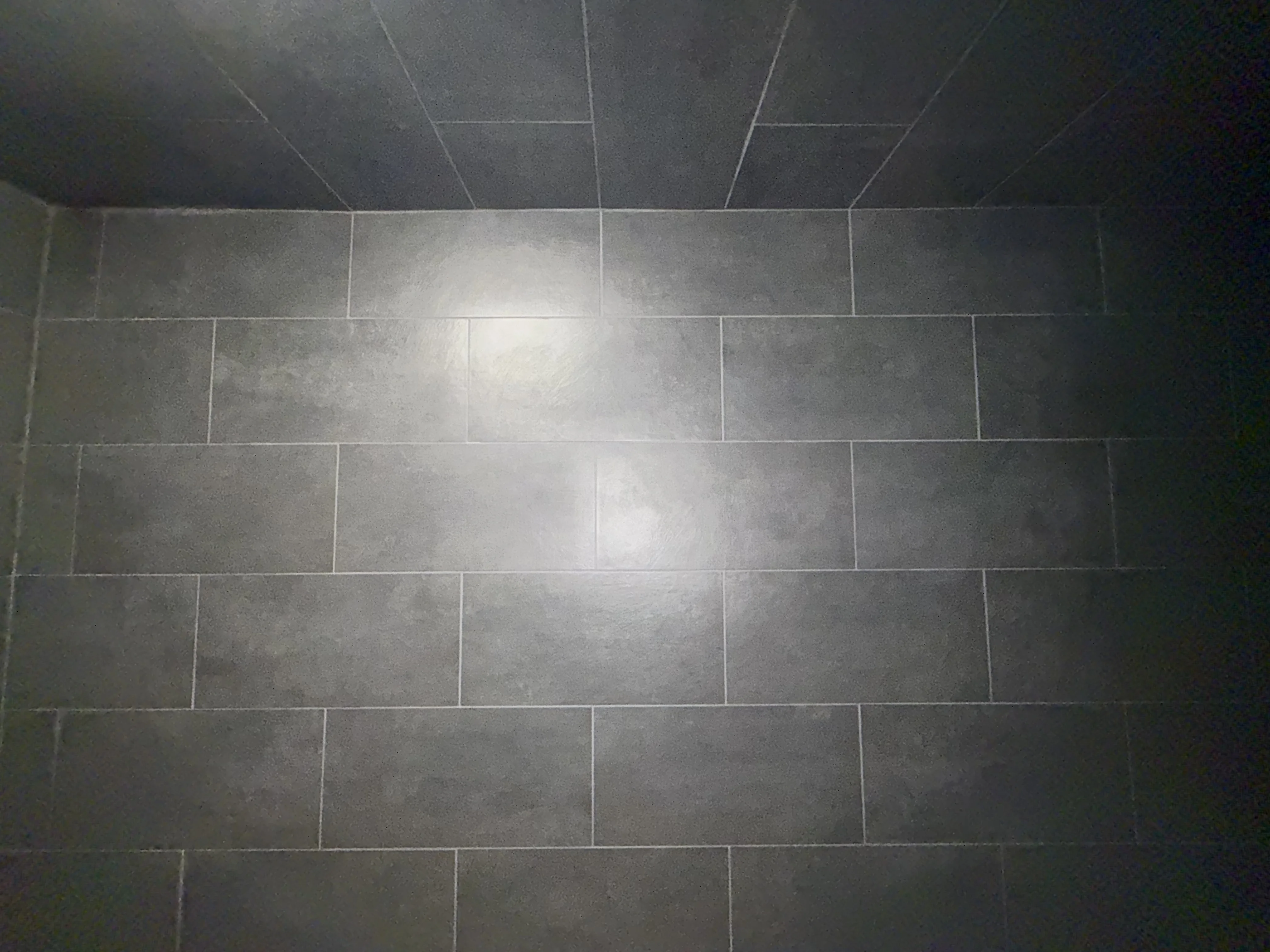 Modern tile work in bathroom