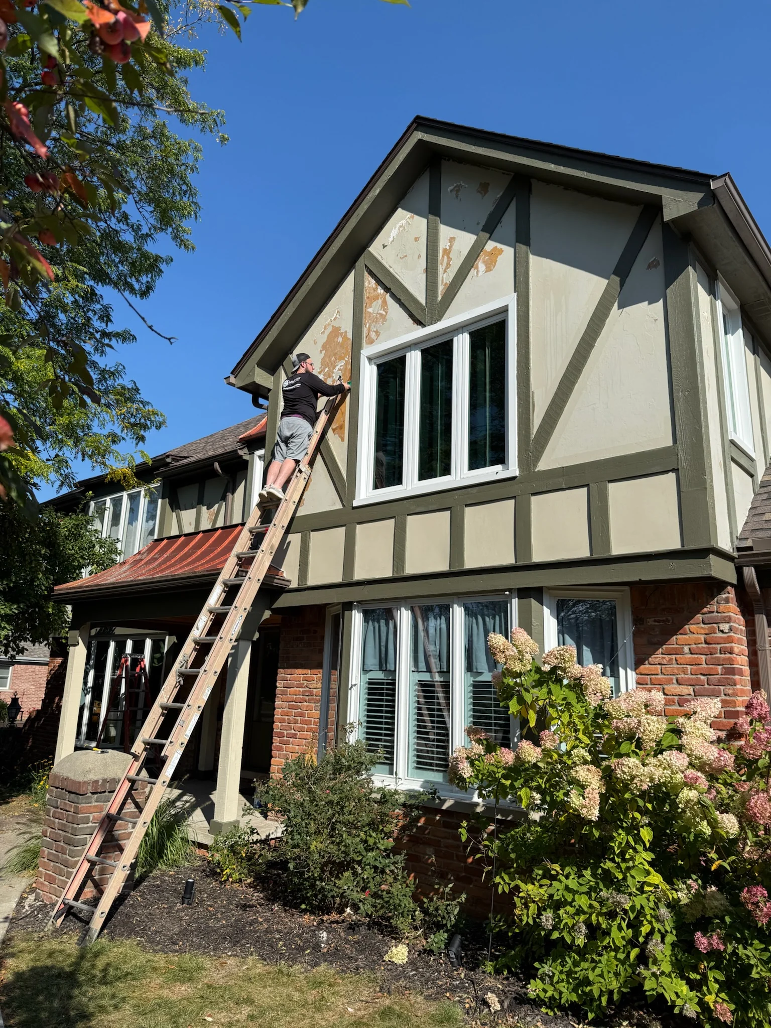 Freshly painted room interior