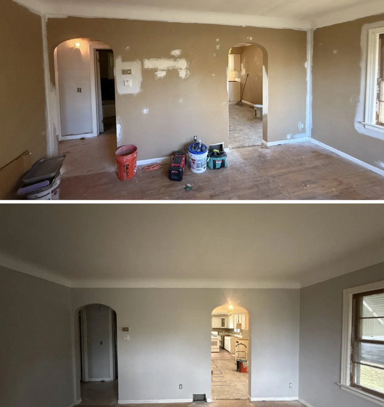 Precision painted home interior